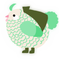 A cream and spring chicken with a lace pattern