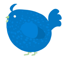 A sapphire chicken with a speckle pattern