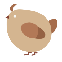 A beige and brown chicken