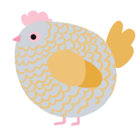A mist and honey chicken with a lace pattern