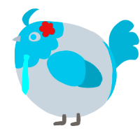 A mist and sea chicken with a head pattern