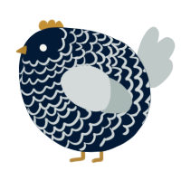 A tumblr and silver chicken with a lace pattern