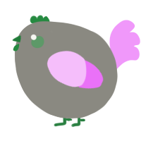 A ash and lavender chicken