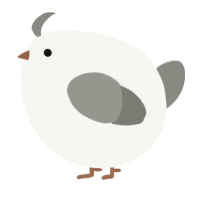 A white and ash chicken