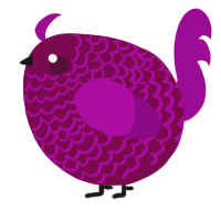 A wine and plum chicken with a lace pattern