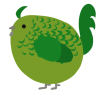 A chartreuse and leaf chicken with a half-lace pattern