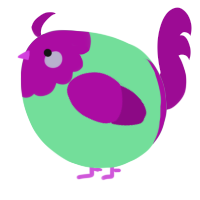 A spring and plum chicken with a head pattern