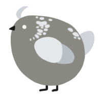 A ash and mist chicken with a neck-speckle pattern