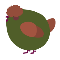 A olive and russet chicken