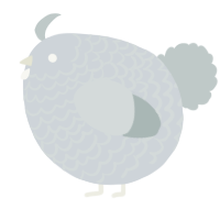 A mist and silver chicken with a lace pattern