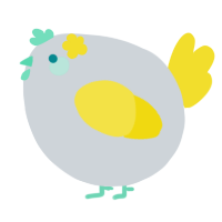 A mist and yellow chicken