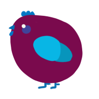 A wine and cerulean chicken