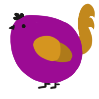 A plum and ochre chicken