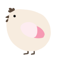 A cream and rose chicken