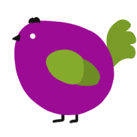 A plum and chartreuse chicken