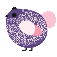 A overcast and rose chicken with a double-lace pattern