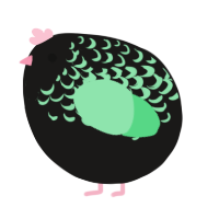 A sable and spring chicken with a half-lace pattern