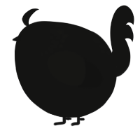 A black chicken with a neck-speckle pattern