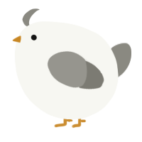 A white and ash chicken