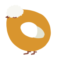 A orange and white chicken