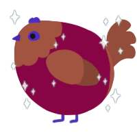 A maroon and russet chicken with a head pattern