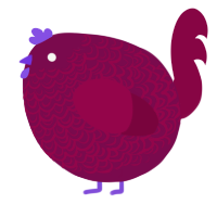 A wine and maroon chicken with a double-lace pattern