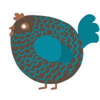 A bark and sea chicken with a lace pattern