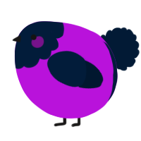A amethyst and tumblr chicken with a head pattern