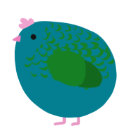 A sea and leaf chicken with a half-lace pattern