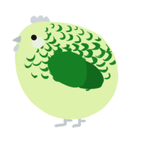 A apple and leaf chicken with a half-lace pattern
