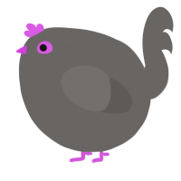 A grey chicken
