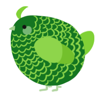 A leaf and grass chicken with a lace pattern
