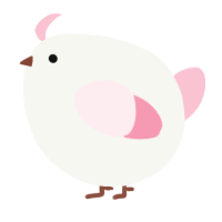 A white and rose chicken