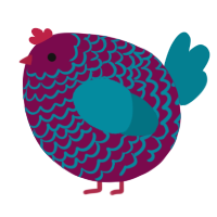 A wine and sea chicken with a lace pattern