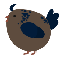 A bark and tumblr chicken with a neck-speckle pattern