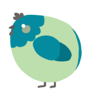 A gluppy and sea chicken with a head pattern