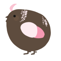 A bark and rose chicken with a neck-band pattern