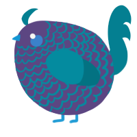 A overcast and sea chicken with a lace pattern