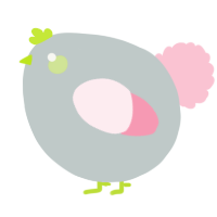 A silver and rose chicken