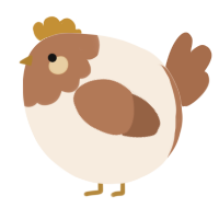 A cream and brown chicken with a head pattern