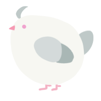 A white and silver chicken