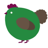 A viridian and bark chicken