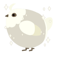 A mist and white chicken with a head pattern