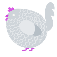 A mist chicken with a lace pattern