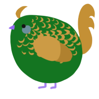A leaf and gold chicken with a half-lace pattern