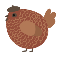 A russet and brown chicken with a lace pattern