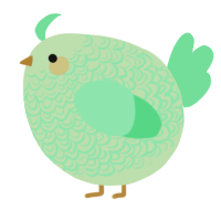 A gluppy and spring chicken with a double-lace pattern