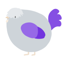 A mist and blurple chicken