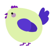 A apple and indigo chicken