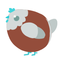 A russet and silver chicken with a head pattern
